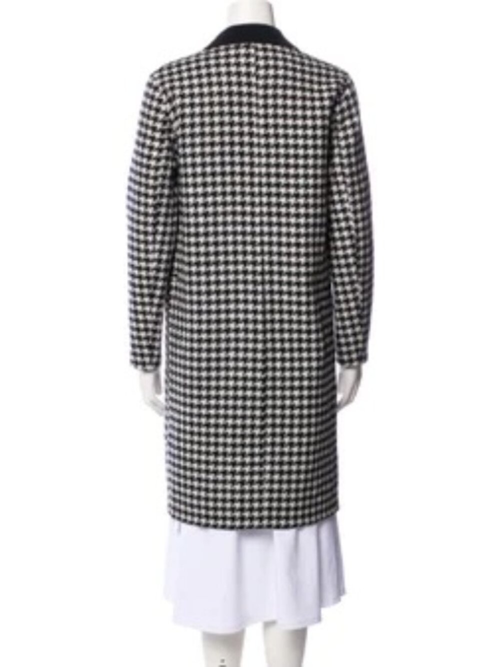 Sandro Paris Black and White Houndstooth Coat - Picture 6 of 7